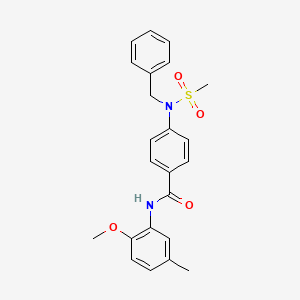 molecular formula C23H24N2O4S B3680835 4-[benzyl(methylsulfonyl)amino]-N-(2-methoxy-5-methylphenyl)benzamide 