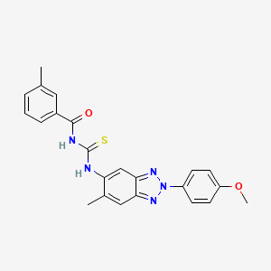 molecular formula C23H21N5O2S B3680836 3-[2-(4-METHOXYPHENYL)-6-METHYL-1,2,3-BENZOTRIAZOL-5-YL]-1-(3-METHYLBENZOYL)THIOUREA 