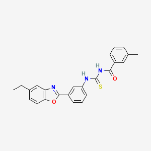 N-{[3-(5-ethyl-1,3-benzoxazol-2-yl)phenyl]carbamothioyl}-3-methylbenzamide