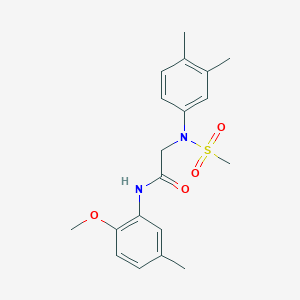 N~2~-(3,4-dimethylphenyl)-N-(2-methoxy-5-methylphenyl)-N~2~-(methylsulfonyl)glycinamide