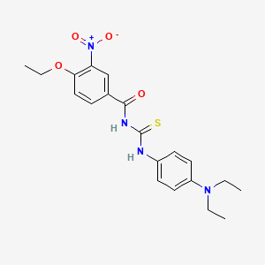 molecular formula C20H24N4O4S B3680869 N-({[4-(diethylamino)phenyl]amino}carbonothioyl)-4-ethoxy-3-nitrobenzamide 