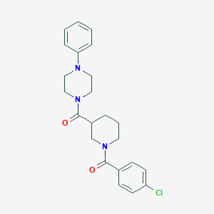molecular formula C23H26ClN3O2 B368087 (4-Chlorophenyl){3-[(4-phenylpiperazin-1-yl)carbonyl]piperidin-1-yl}methanone CAS No. 524058-30-8