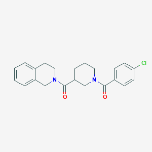 molecular formula C22H23ClN2O2 B368089 2-{[1-(4-Chlorobenzoyl)-3-piperidinyl]carbonyl}-1,2,3,4-tetrahydroisoquinoline CAS No. 524058-31-9