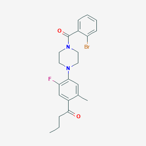 1-{4-[4-(2-bromobenzoyl)-1-piperazinyl]-5-fluoro-2-methylphenyl}-1-butanone