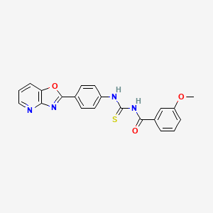 3-methoxy-N-{[4-([1,3]oxazolo[4,5-b]pyridin-2-yl)phenyl]carbamothioyl}benzamide