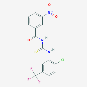 N-({[2-chloro-5-(trifluoromethyl)phenyl]amino}carbonothioyl)-3-nitrobenzamide