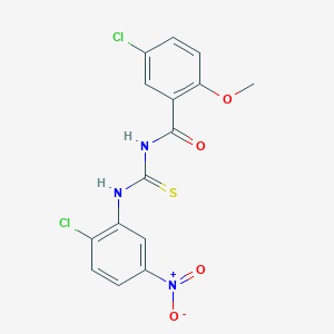 5-chloro-N-[(2-chloro-5-nitrophenyl)carbamothioyl]-2-methoxybenzamide