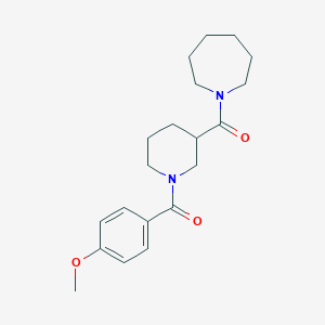 molecular formula C20H28N2O3 B368092 1-{[1-(4-Methoxybenzoyl)-3-piperidinyl]carbonyl}azepane CAS No. 524058-43-3