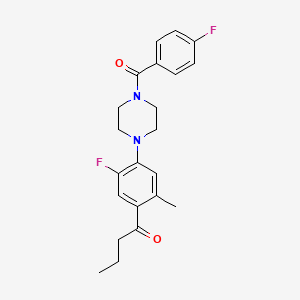 1-[5-fluoro-4-[4-(4-fluorobenzoyl)piperazin-1-yl]-2-methylphenyl]butan-1-one