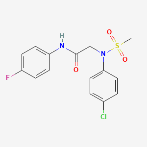 2-(4-chloro-N-methylsulfonylanilino)-N-(4-fluorophenyl)acetamide