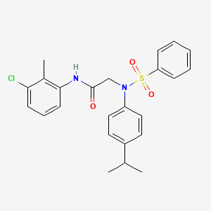 N~1~-(3-chloro-2-methylphenyl)-N~2~-(4-isopropylphenyl)-N~2~-(phenylsulfonyl)glycinamide