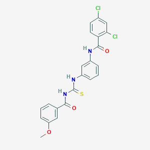 2,4-dichloro-N-[3-({[(3-methoxyphenyl)carbonyl]carbamothioyl}amino)phenyl]benzamide