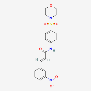 molecular formula C19H19N3O6S B3680963 N-[4-(4-morpholinylsulfonyl)phenyl]-3-(3-nitrophenyl)acrylamide 