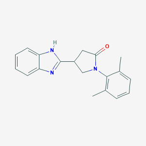 molecular formula C19H19N3O B368097 4-(1H-benzimidazol-2-yl)-1-(2,6-dimethylphenyl)-2-pyrrolidinone CAS No. 877287-68-8