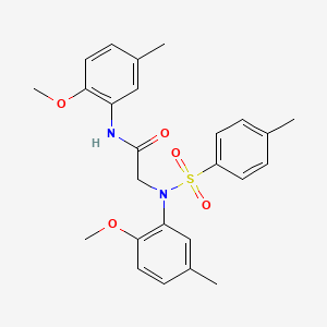 molecular formula C25H28N2O5S B3680971 N~1~,N~2~-bis(2-methoxy-5-methylphenyl)-N~2~-[(4-methylphenyl)sulfonyl]glycinamide 