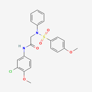 N~1~-(3-chloro-4-methoxyphenyl)-N~2~-[(4-methoxyphenyl)sulfonyl]-N~2~-phenylglycinamide