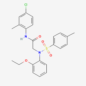 molecular formula C24H25ClN2O4S B3680986 N~1~-(4-chloro-2-methylphenyl)-N~2~-(2-ethoxyphenyl)-N~2~-[(4-methylphenyl)sulfonyl]glycinamide 