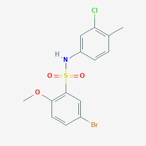 [(5-Bromo-2-methoxyphenyl)sulfonyl](3-chloro-4-methylphenyl)amine