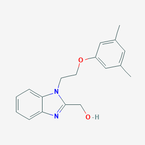 molecular formula C18H20N2O2 B368102 {1-[2-(3,5-dimethylphenoxy)ethyl]-1H-benzimidazol-2-yl}methanol CAS No. 871547-15-8