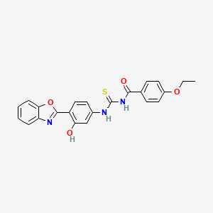 molecular formula C23H19N3O4S B3681021 N-({[4-(1,3-benzoxazol-2-yl)-3-hydroxyphenyl]amino}carbonothioyl)-4-ethoxybenzamide 