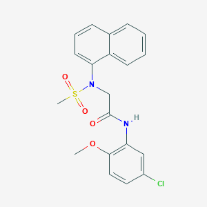 N~1~-(5-chloro-2-methoxyphenyl)-N~2~-(methylsulfonyl)-N~2~-1-naphthylglycinamide