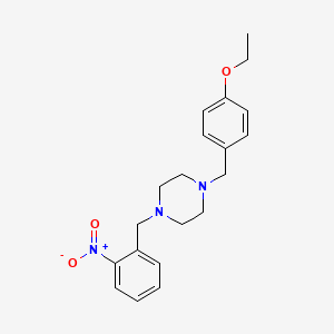 1-[(4-Ethoxyphenyl)methyl]-4-[(2-nitrophenyl)methyl]piperazine