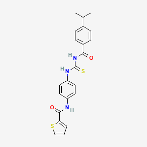 N-[4-({[(4-isopropylbenzoyl)amino]carbonothioyl}amino)phenyl]-2-thiophenecarboxamide