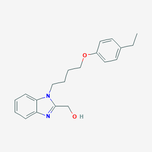 molecular formula C20H24N2O2 B368106 (1-(4-(4-ethylphenoxy)butyl)-1H-benzo[d]imidazol-2-yl)methanol CAS No. 853752-94-0