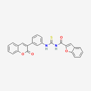 N-({[3-(2-oxo-2H-chromen-3-yl)phenyl]amino}carbonothioyl)-1-benzofuran-2-carboxamide