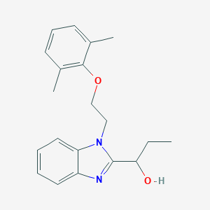 molecular formula C20H24N2O2 B368108 1-{1-[2-(2,6-Dimethylphenoxy)ethyl]benzimidazol-2-yl}propan-1-ol CAS No. 887348-35-8