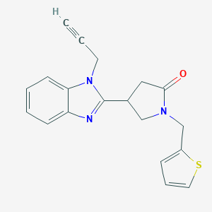 molecular formula C19H17N3OS B368110 4-(1-Prop-2-ynylbenzimidazol-2-yl)-1-(2-thienylmethyl)pyrrolidin-2-one CAS No. 887348-08-5