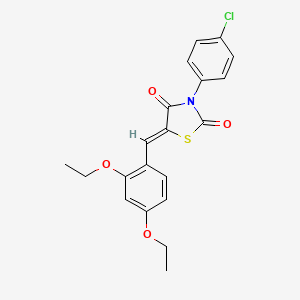 molecular formula C20H18ClNO4S B3681105 3-(4-chlorophenyl)-5-(2,4-diethoxybenzylidene)-1,3-thiazolidine-2,4-dione 