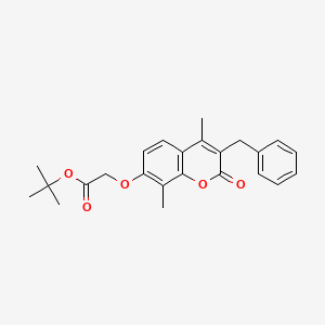 molecular formula C24H26O5 B3681117 tert-butyl 2-[(3-benzyl-4,8-dimethyl-2-oxo-2H-chromen-7-yl)oxy]acetate 