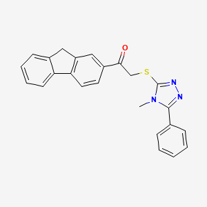 molecular formula C24H19N3OS B3681120 1-(9H-FLUOREN-2-YL)-2-[(4-METHYL-5-PHENYL-4H-1,2,4-TRIAZOL-3-YL)SULFANYL]ETHAN-1-ONE 