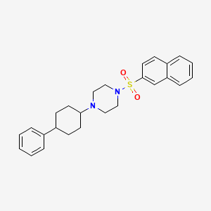 molecular formula C26H30N2O2S B3681154 1-(2-naphthylsulfonyl)-4-(4-phenylcyclohexyl)piperazine 