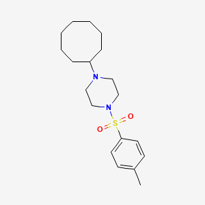 molecular formula C19H30N2O2S B3681156 1-cyclooctyl-4-[(4-methylphenyl)sulfonyl]piperazine 