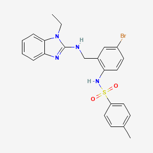 N-(4-bromo-2-{[(1-ethyl-1H-benzimidazol-2-yl)amino]methyl}phenyl)-4-methylbenzenesulfonamide