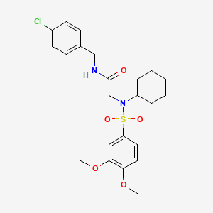 N-(4-chlorobenzyl)-N~2~-cyclohexyl-N~2~-[(3,4-dimethoxyphenyl)sulfonyl]glycinamide