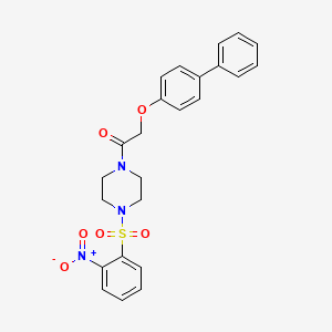 2-(Biphenyl-4-yloxy)-1-{4-[(2-nitrophenyl)sulfonyl]piperazin-1-yl}ethanone