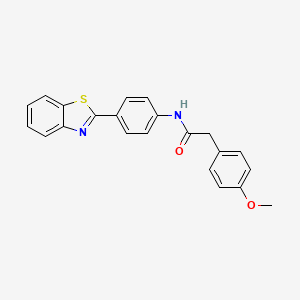 N-[4-(1,3-benzothiazol-2-yl)phenyl]-2-(4-methoxyphenyl)acetamide