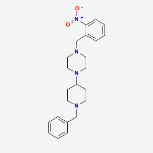 molecular formula C23H30N4O2 B3681238 1-(1-BENZYL-4-PIPERIDYL)-4-(2-NITROBENZYL)PIPERAZINE 