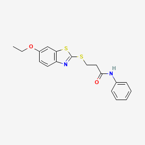 3-[(6-ethoxy-1,3-benzothiazol-2-yl)sulfanyl]-N-phenylpropanamide