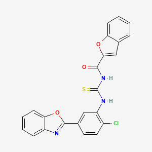 molecular formula C23H14ClN3O3S B3681284 3-(1-BENZOFURAN-2-CARBONYL)-1-[5-(1,3-BENZOXAZOL-2-YL)-2-CHLOROPHENYL]THIOUREA 