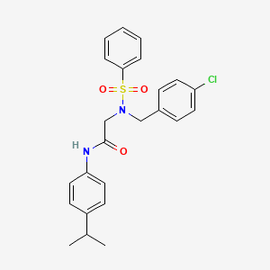 N~2~-(4-chlorobenzyl)-N~2~-(phenylsulfonyl)-N-[4-(propan-2-yl)phenyl]glycinamide