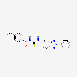 N-[(2-phenyl-2H-benzotriazol-5-yl)carbamothioyl]-4-(propan-2-yl)benzamide