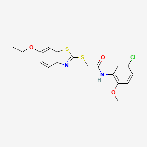 N-(5-chloro-2-methoxyphenyl)-2-[(6-ethoxy-1,3-benzothiazol-2-yl)sulfanyl]acetamide