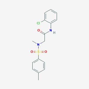 molecular formula C16H17ClN2O3S B3681367 N-(2-chlorophenyl)-N~2~-methyl-N~2~-[(4-methylphenyl)sulfonyl]glycinamide 