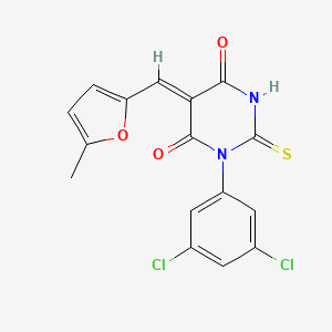 (5Z)-1-(3,5-dichlorophenyl)-5-[(5-methylfuran-2-yl)methylidene]-2-sulfanylidene-1,3-diazinane-4,6-dione