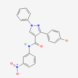 3-(4-bromophenyl)-N-(3-nitrophenyl)-1-phenylpyrazole-4-carboxamide