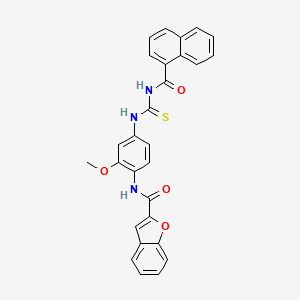 N-(2-methoxy-4-{[(naphthalen-1-ylcarbonyl)carbamothioyl]amino}phenyl)-1-benzofuran-2-carboxamide